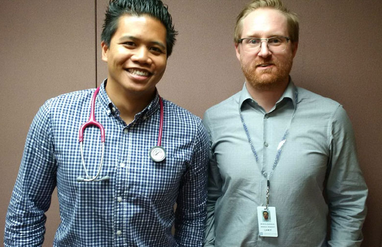 International students Dexter Rubio and Liam Portt Dexter Rubio and Liam Portt